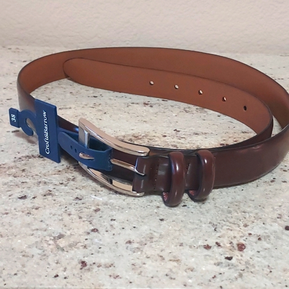 NEW- Men's Croft&Barrow Brown Size-38" Belt.